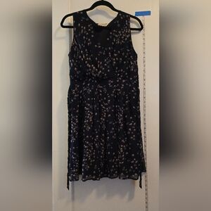 La p'tite étoile | Navy blue summer dress w/ bird print | Size 10